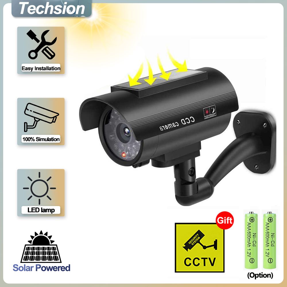 Home Security Tips - Solar Panel Dummy Surveillance Camera Outdoor