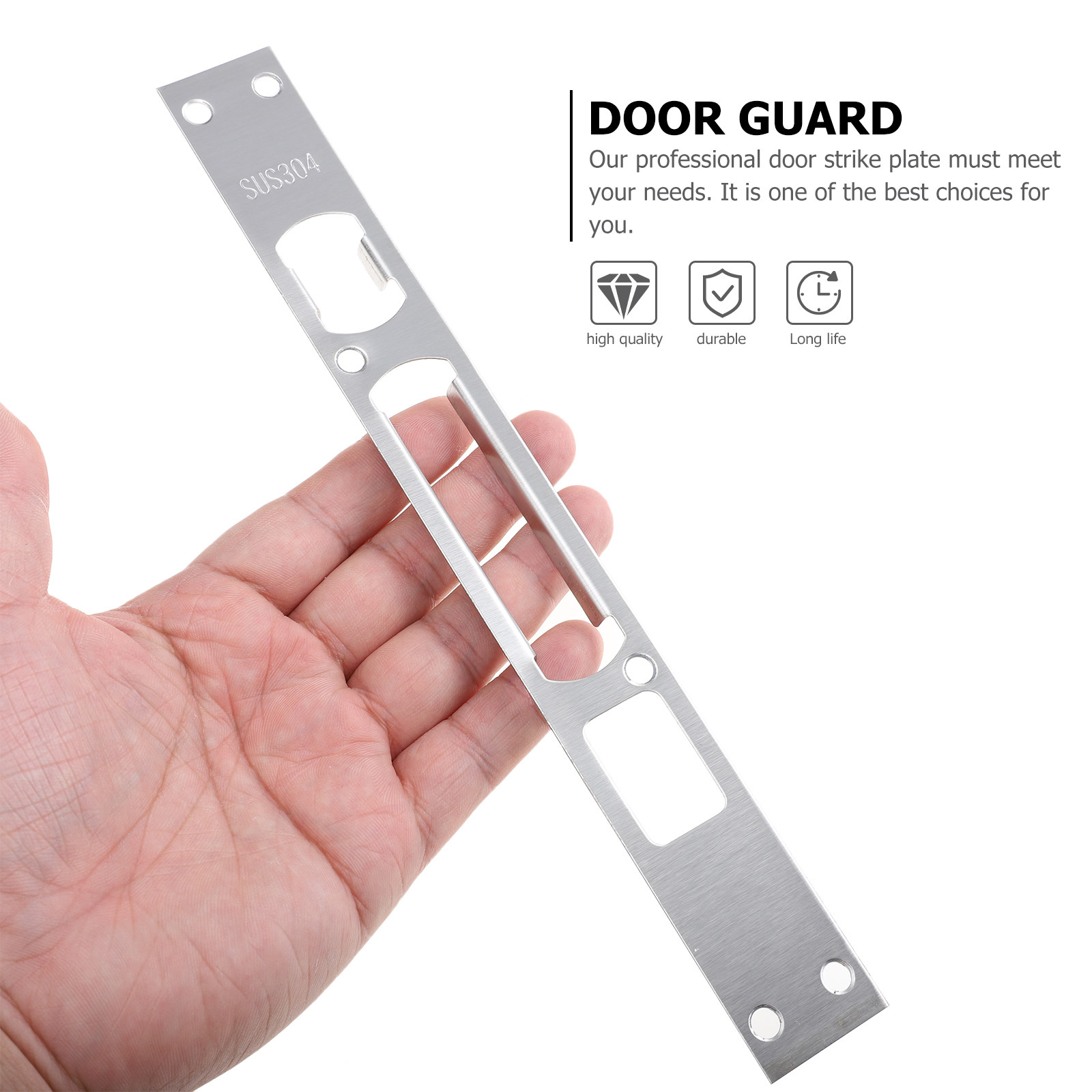 Door Reinforcer Kit - 6Pcs Door Jamb Lock Strike Plate