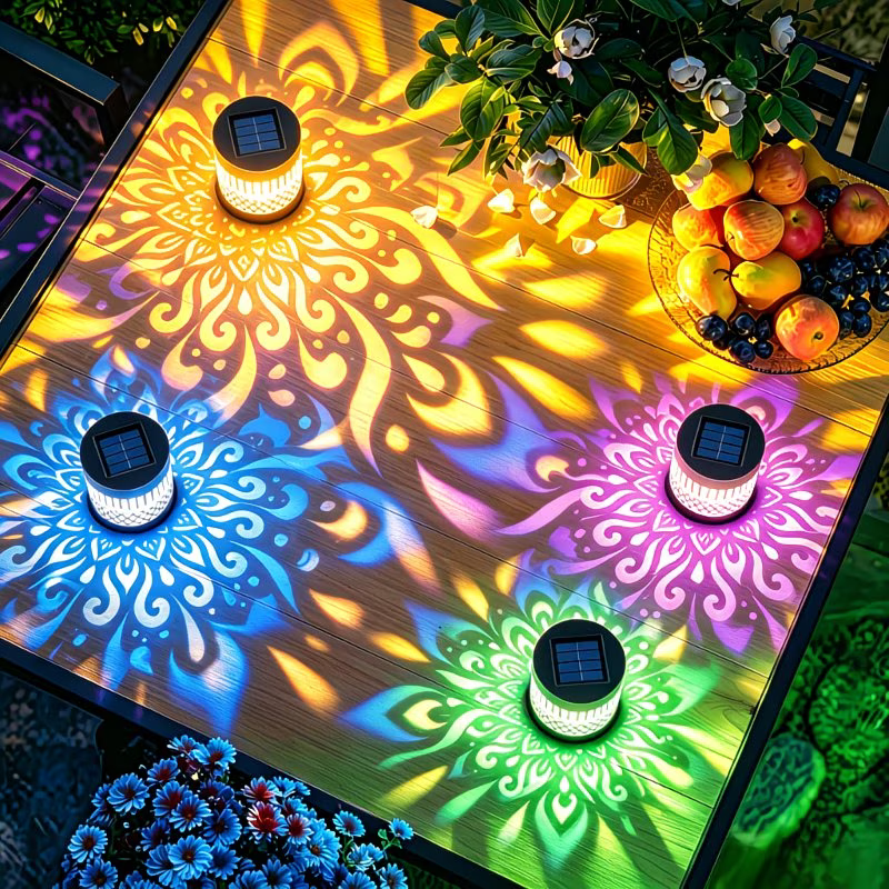 Home Security Yard Sign - Solar Mandala Wall Lamp Outdoor LED