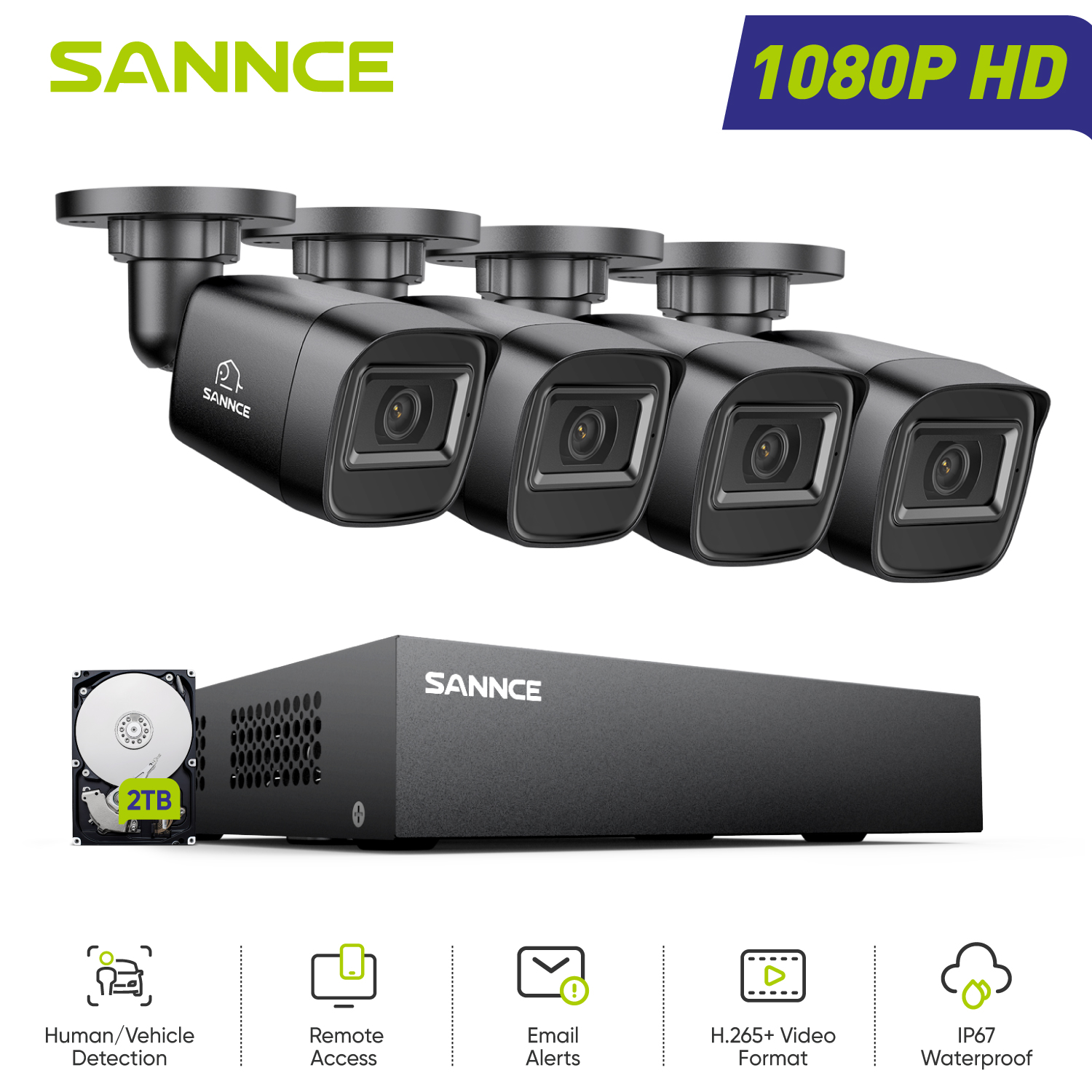 Home Security Diy - SANNCE 1080P Security Camera System 8CH