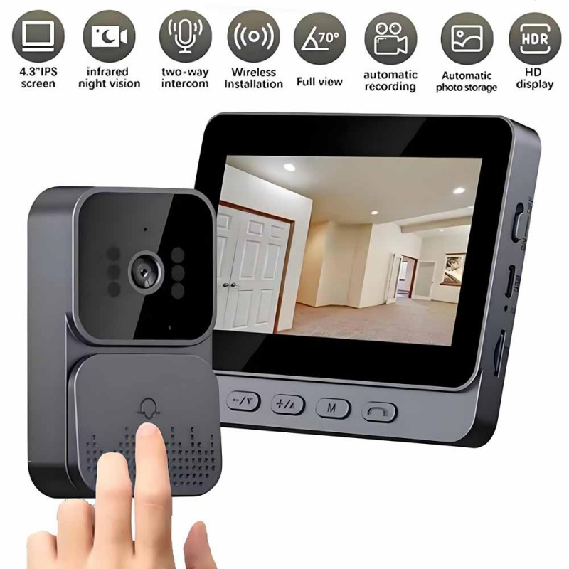 Home Security Doorbell Camera - 2.4G WiFi Smart Video Doorbell Intercom