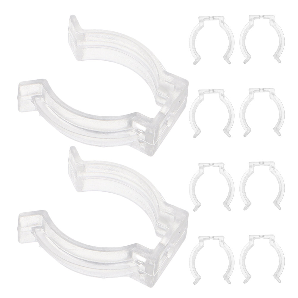 Home Security Youtube - 10Pcs Transparent Light Tube Clips Round