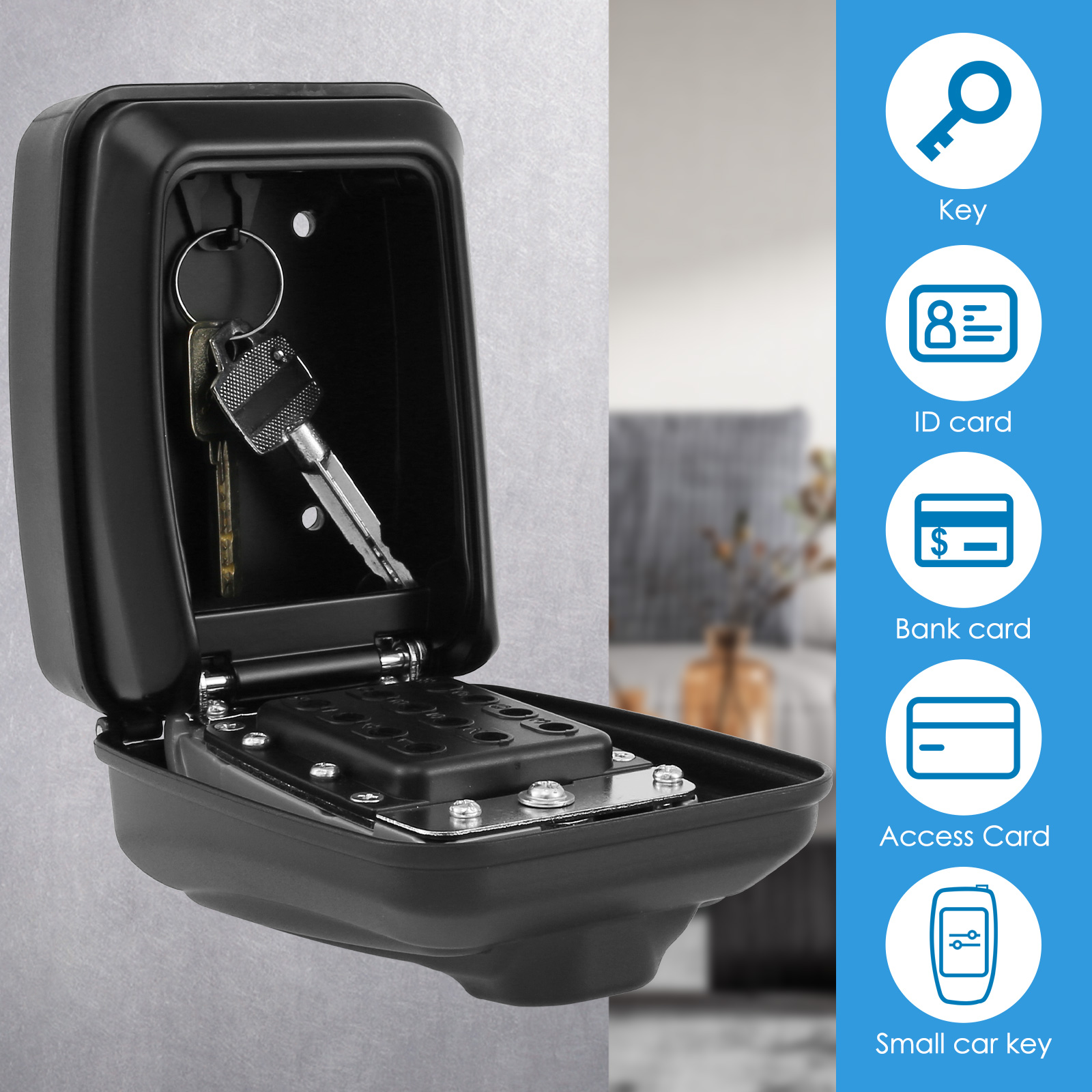 Key Lock Box Wall-Mount Secret - Home Security Tips review and price