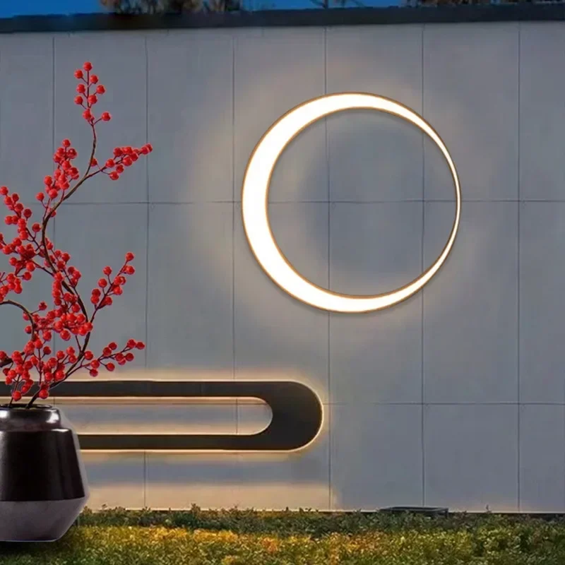 Modern Outdoor Waterproof Moon - Home Security Yard Sign review and price