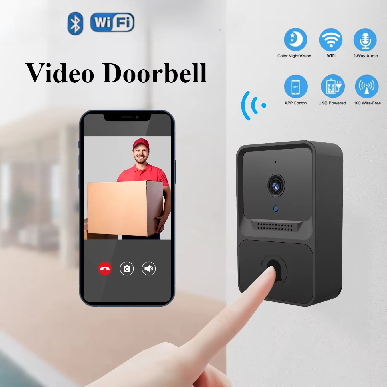Wireless Doorbell Camera Wifi  - Home Security Ring Camera review and price