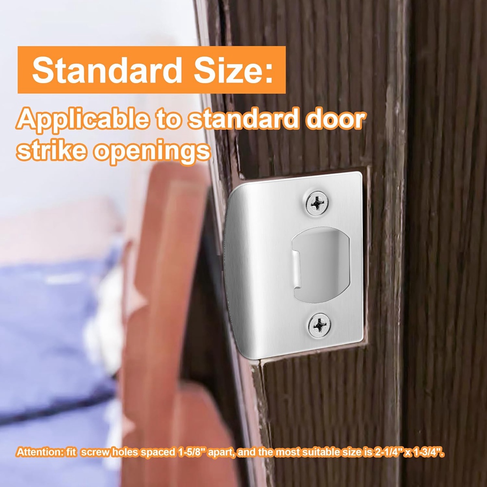 4 Pack Door Latch Strike Plate - Door Reinforcer Kit review and price