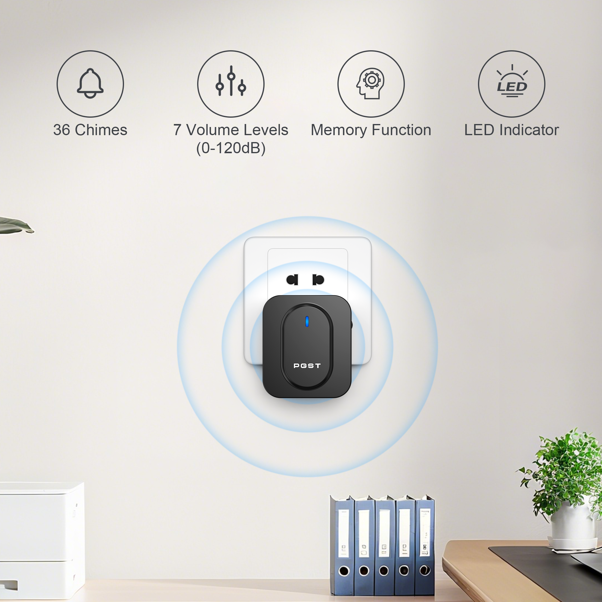 PGST Wireless Doorbell 36 Chim - Home Security Diy review and price