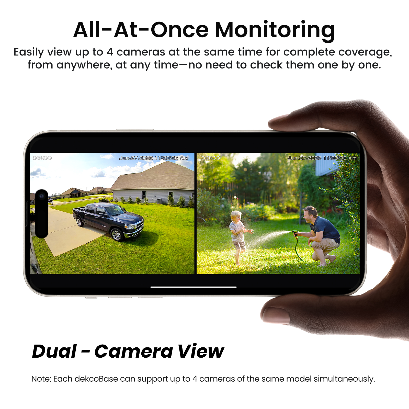 Dekco 3MP WiFi Solar Camera Sy - Home Security No Wifi Needed review and price