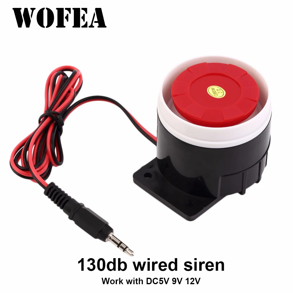 WOFEA 130db Wired Mini Sound A - Home Security Siren review and price