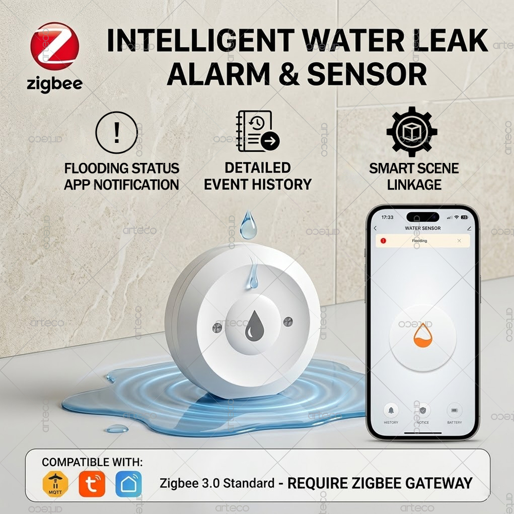 Zigbee Water Leak Sensor Flood - Home Security Kitchener review and price