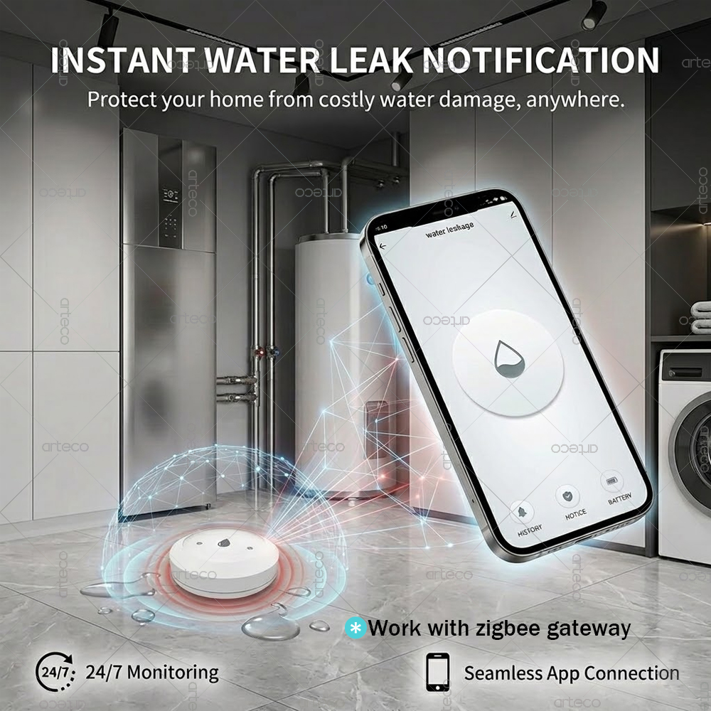 Zigbee Water Leak Sensor Flood - Home Security Kitchener review and price