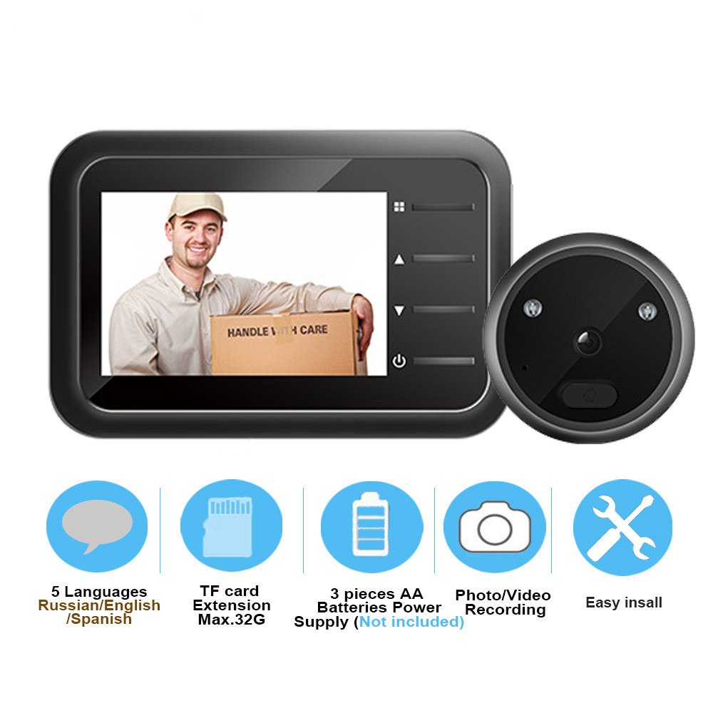 Video Peephole Doorbell Camera - Home Security Ring Camera review and price