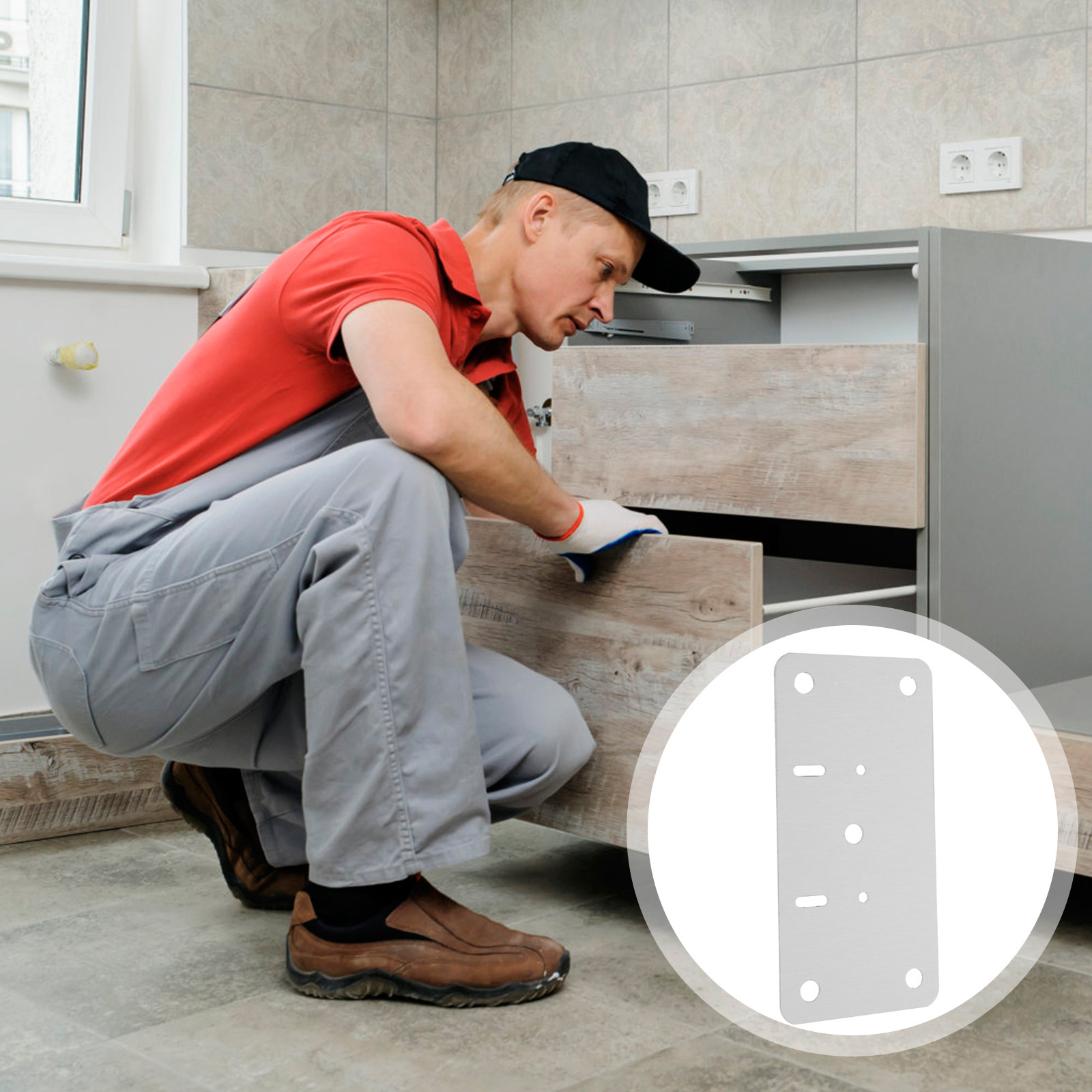 10Sets Stainless Steel Cabinet - Door Reinforcer Kit review and price