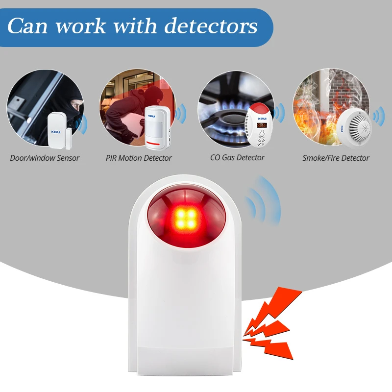 Flash Alarm Wireless Outdoor S - Home Security Siren review and price