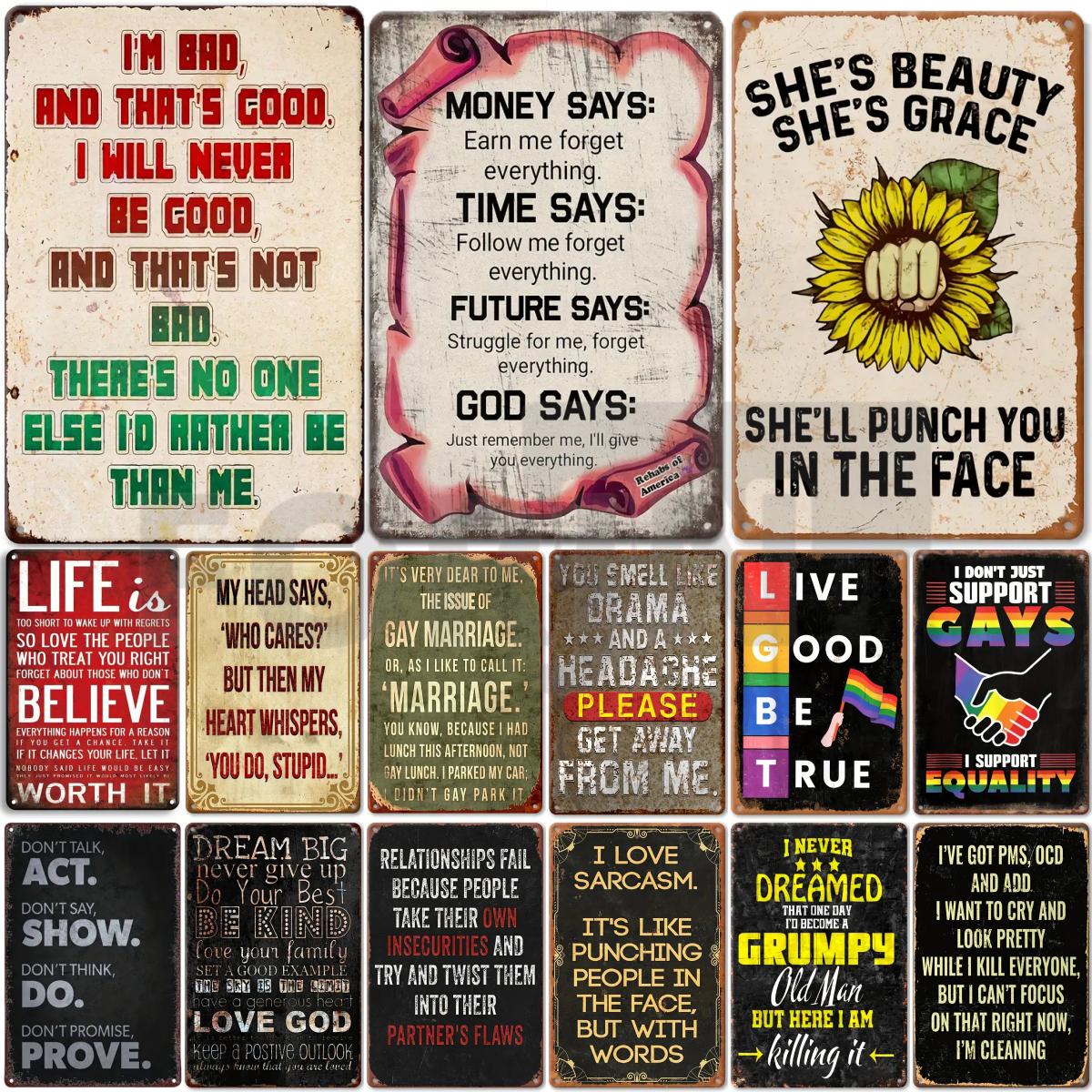 Retro English Metal Sign-Humor - Home Security Yard Sign review and price