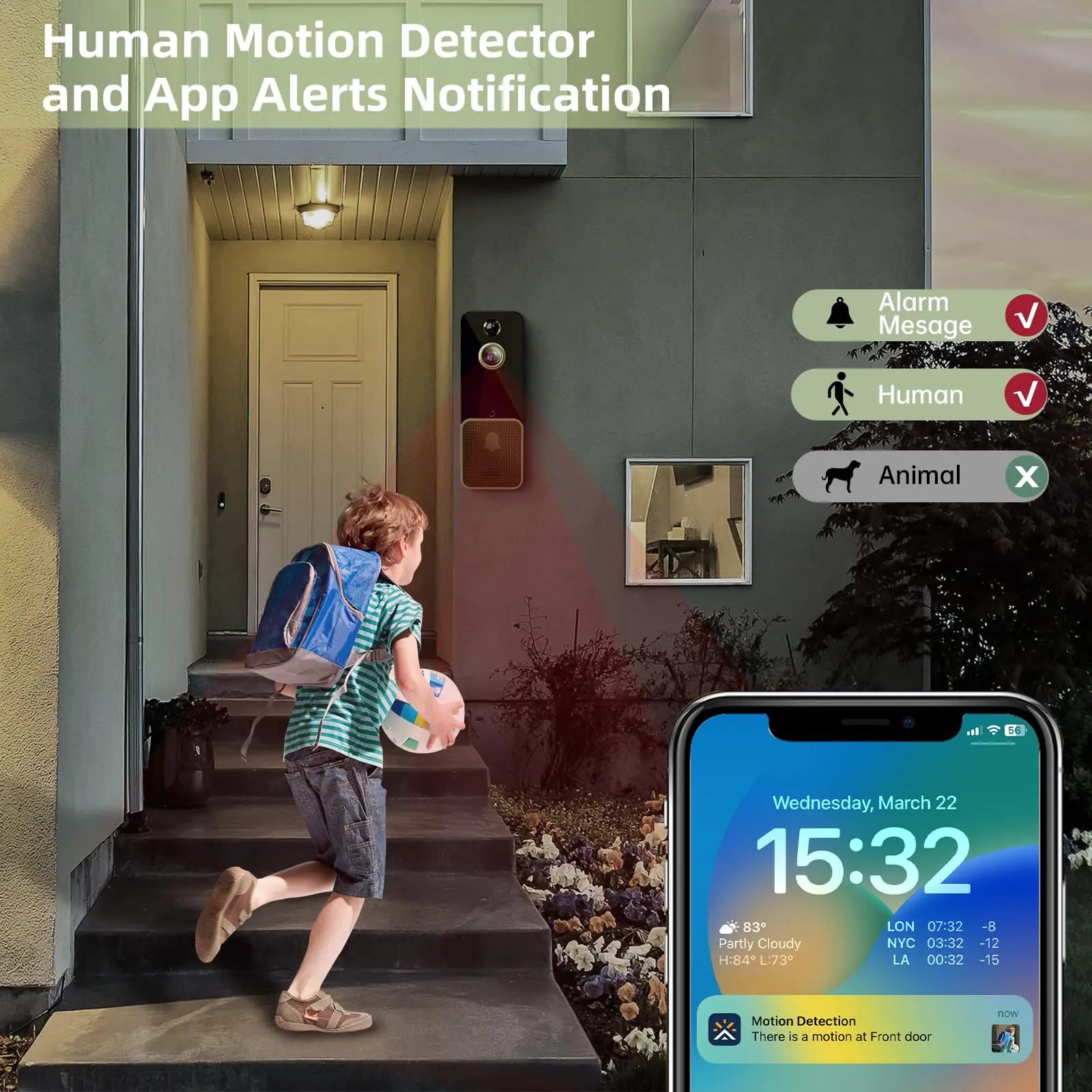 Wireless WiFi Video Doorbell C - Home Security Doorbell Camera review and price