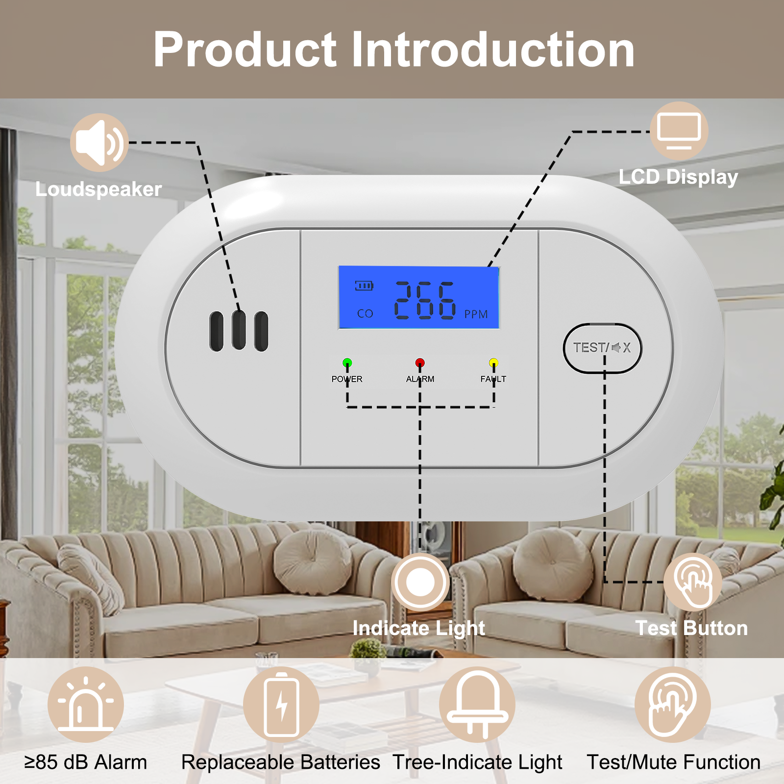 LCD Display Carbon Monoxide Al - Home Security Kitchener review and price