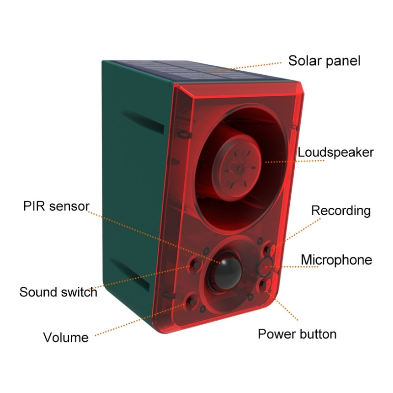 Outdoor Solar Motion Sensor Al - Home Security Siren review and price