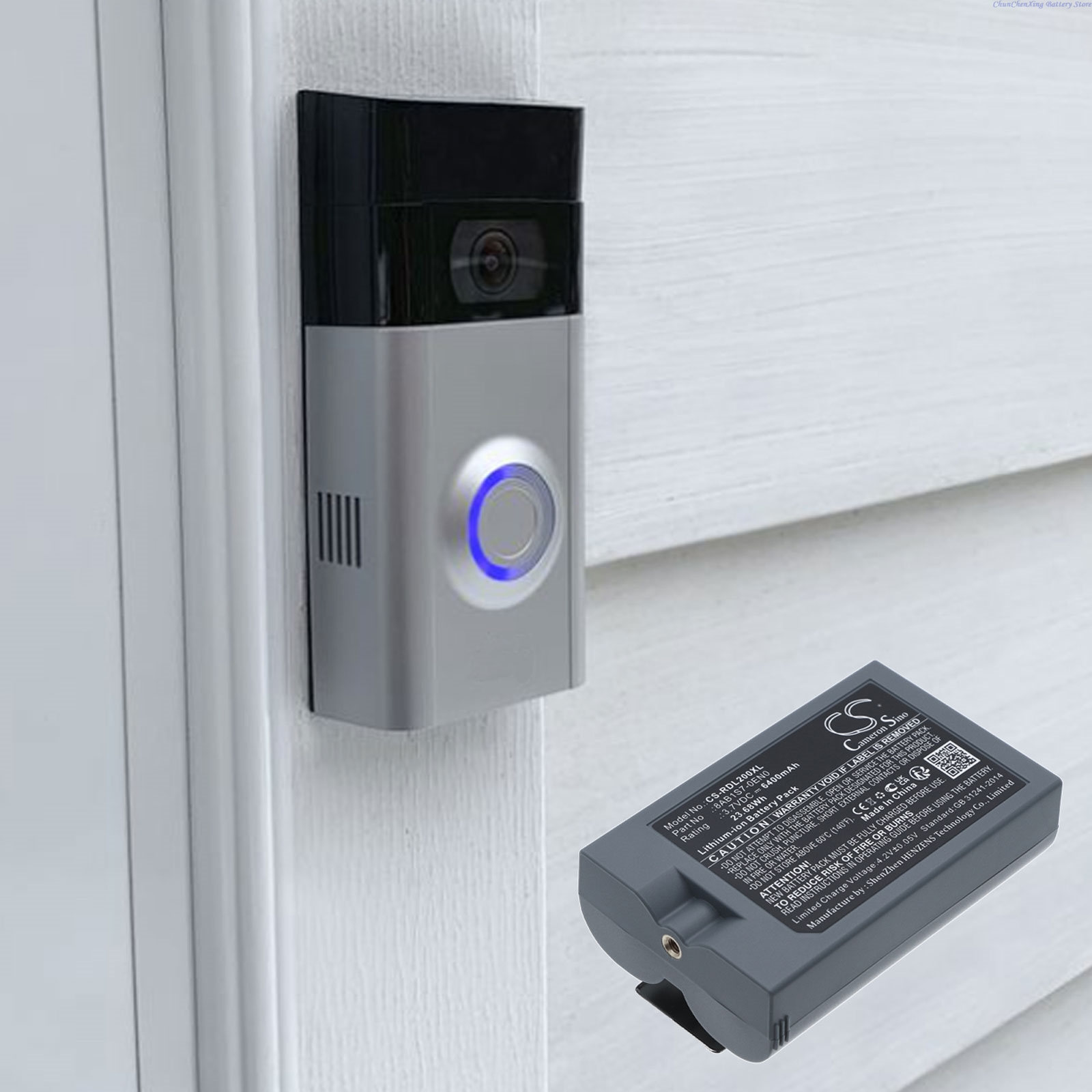 3.7V 5200mAh/6400mAh Replaceme - Home Security Ring Camera review and price