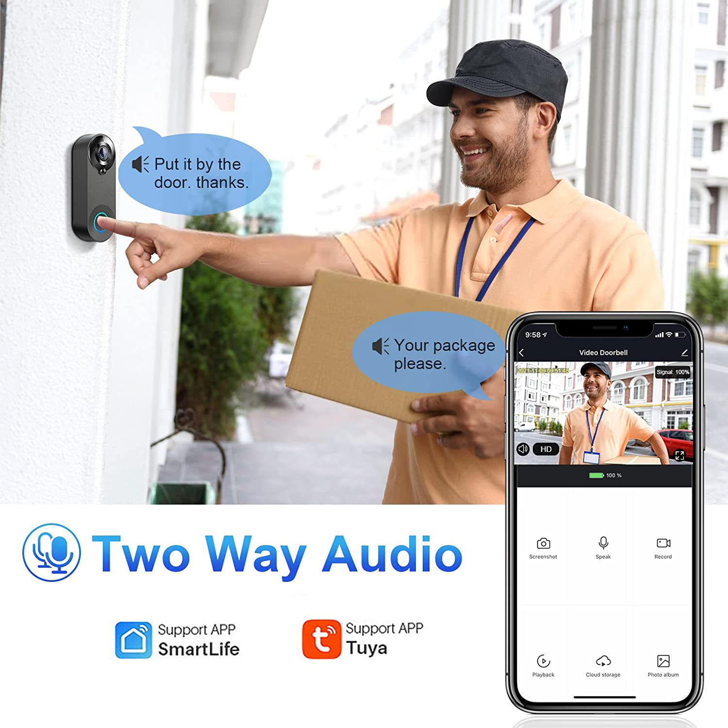5G 2.4G WiFi Video Doorbell 10 - Home Security No Wifi Needed review and price