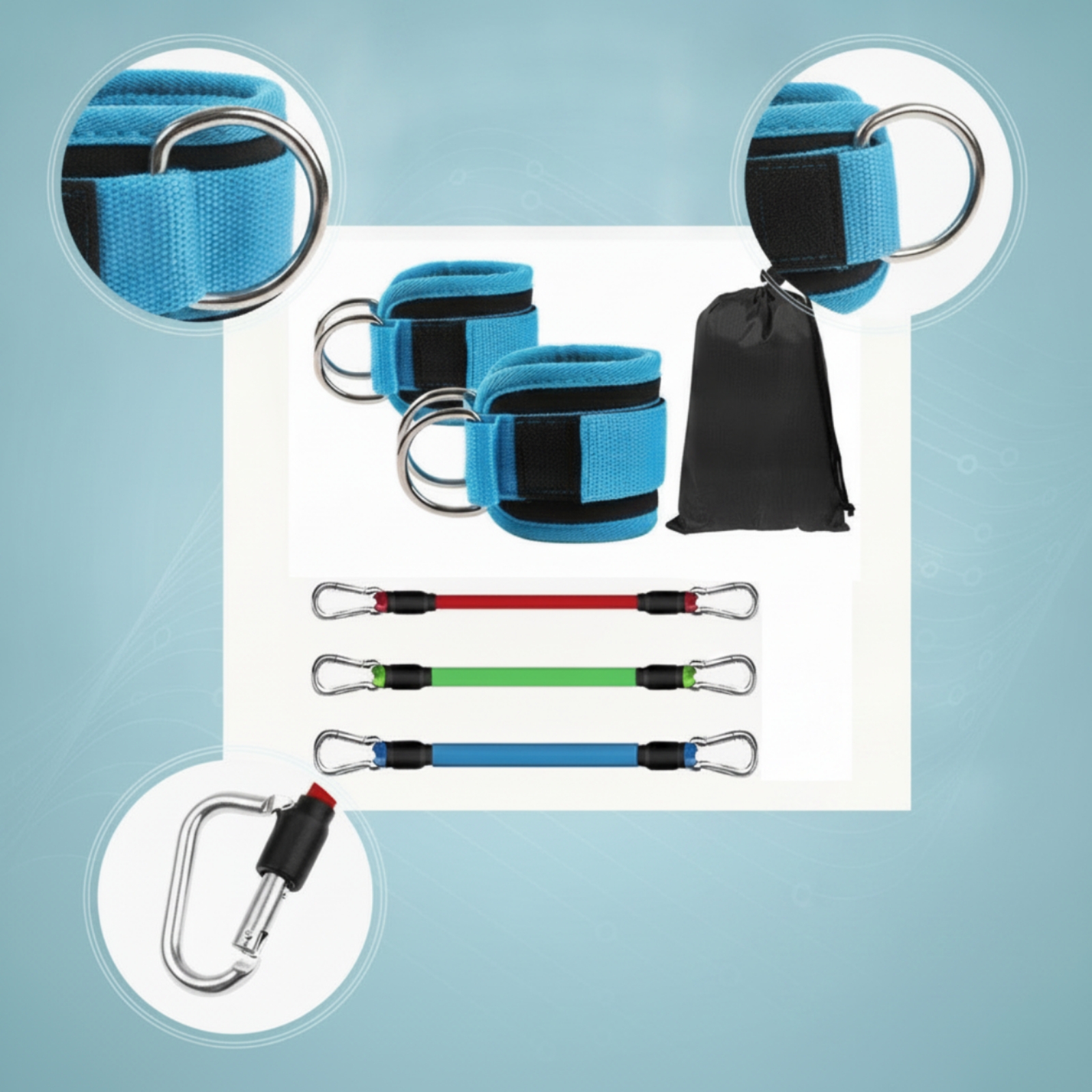 Ankle Resistance Bands with Cu - Home Security Youtube review and price
