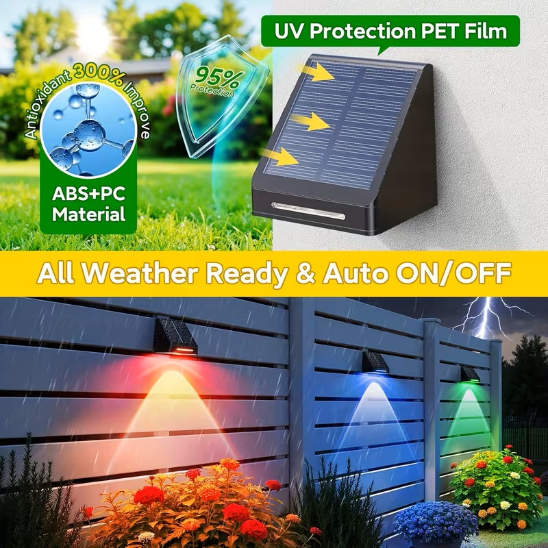 Solar Fence Lights Outdoor: So - Home Security Yard Sign review and price